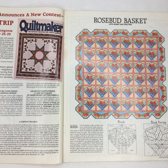 Vintage Quiltmaker Magazine Spring/Summer 1987 Issue 37 Quilt Patterns Designs - Picture 4 of 11